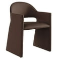 thumbnail image 1 of Side Dining Chair Armchair, Brown, Velvet, Bar Pub Cafe Bistro Dining Kitchen Hospitality Restaurant, Modern Contemporary, HB37560, 1 of 9