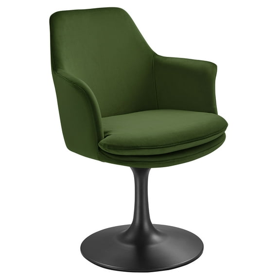 Side Dining Chair Armchair, Green, Velvet, Metal, Bar Pub Cafe Bistro Dining Kitchen Hospitality Restaurant, Modern Contemporary, HB37304