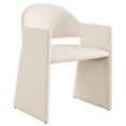 thumbnail image 1 of Side Dining Chair Armchair, Ivory White, Velvet, Bar Pub Cafe Bistro Dining Kitchen Hospitality Restaurant, Modern Contemporary, HB37559, 1 of 9