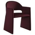 thumbnail image 1 of Side Dining Chair Armchair, Red, Velvet, Bar Pub Cafe Bistro Dining Kitchen Hospitality Restaurant, Modern Contemporary, HB37562, 1 of 9
