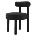 thumbnail image 1 of Side Dining Chair, Black, Fabric, Kitchen Cafe Bistro Hospitality Restaurant, Modern Contemporary HB34831, 1 of 9
