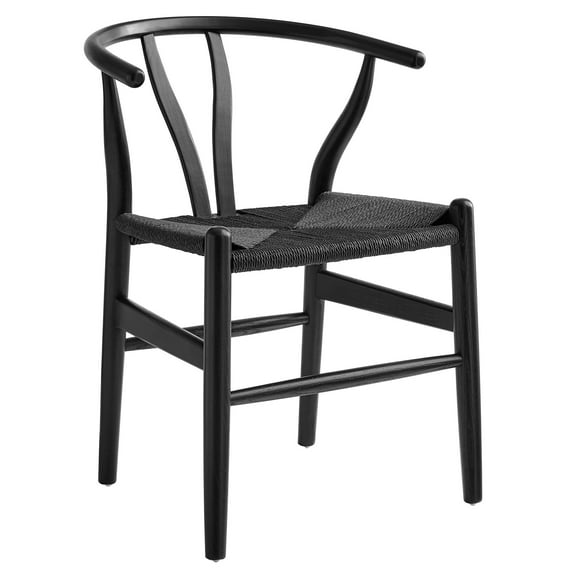 Side Dining Chair, Black, Wood, Bar Pub Cafe Bistro Dining Kitchen Hospitality Restaurant, Modern Contemporary, HB37794