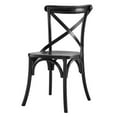 thumbnail image 1 of Side Dining Chair, Black, Wood, Kitchen Cafe Bistro Hospitality Restaurant, Modern Contemporary HB33834, 1 of 11