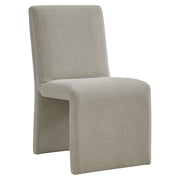 Side Dining Chair, Brown, Fabric, Bar Pub Cafe Bistro Dining Kitchen Hospitality Restaurant, Modern Contemporary, HB37772
