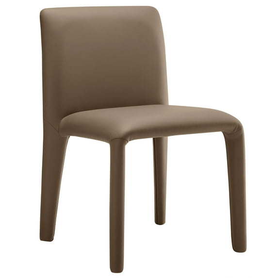 Side Dining Chair, Brown, Faux Leather, Bar Pub Cafe Bistro Dining Kitchen Hospitality Restaurant, Modern Contemporary, HB37843