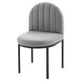 thumbnail image 1 of Side Dining Chair, Fabric, Black Grey Gray, Modern Contemporary Urban Design, Kitchen Room Cafe Bistro Restaurant Hospitality, 1 of 9