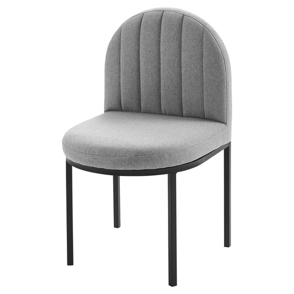 Side Dining Chair, Fabric, Black Grey Gray, Modern Contemporary Urban Design, Kitchen Room Cafe Bistro Restaurant Hospitality