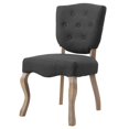 thumbnail image 1 of Side Dining Chair, Grey Gray, Fabric, French Kitchen Cafe Bistro Hospitality Restaurant, Modern Contemporary HB33173, 1 of 5