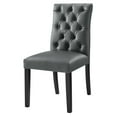 thumbnail image 1 of Side Dining Chair, Grey Gray, Vegan Leather, Kitchen Cafe Bistro Hospitality Restaurant, Modern Contemporary HB32925, 1 of 8