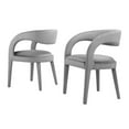 thumbnail image 1 of Side Dining Chair, Grey Gray, Velvet, Kitchen Cafe Bistro Hospitality Restaurant, Modern Contemporary Boutique HB35937, 1 of 10