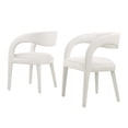 thumbnail image 1 of Side Dining Chair, Ivory White, Velvet, Kitchen Cafe Bistro Hospitality Restaurant, Modern Contemporary Boutique HB35938, 1 of 10