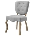 thumbnail image 1 of Side Dining Chair, Light Grey Gray, Fabric, French Kitchen Cafe Bistro Hospitality Restaurant, Modern Contemporary HB33174, 1 of 5