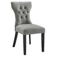 thumbnail image 1 of Side Dining Chair, Light Grey Gray, Fabric, Kitchen Cafe Bistro Hospitality Restaurant, Modern Contemporary HB32570, 1 of 8