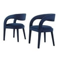 thumbnail image 1 of Side Dining Chair, Midnight Blue, Velvet, Kitchen Cafe Bistro Hospitality Restaurant, Modern Contemporary Boutique HB35939, 1 of 10