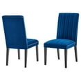 thumbnail image 1 of Side Dining Chair, Nailhead, Set of 2, Blue Navy, Velvet, Modern Contemporary, Kitchen Room Cafe Bistro Restaurant Hospitality, 1 of 9
