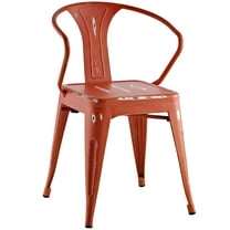 Side Dining Chair, Red, Metal, Kitchen Cafe Bistro Hospitality Restaurant, Modern Contemporary HB32812