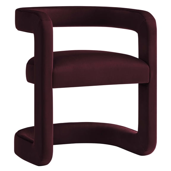 Side Dining Chair, Red, Velvet, Bar Pub Cafe Bistro Dining Kitchen Hospitality Restaurant, Modern Contemporary, HB37487