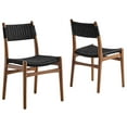 thumbnail image 1 of Side Dining Chair, Set of 2, Black, Wood, Bar Pub Cafe Bistro Dining Kitchen Hospitality Restaurant, Modern Contemporary, HB37467, 1 of 11