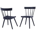 thumbnail image 1 of Side Dining Chair, Set of 2, Blue, Wood, Modern Contemporary Farmhouse Coastal, Kitchen Room Cafe Bistro Restaurant Hospitality, 1 of 10