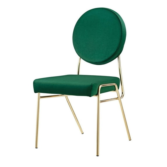 Side Dining Chair, Set of 2, Green, Velvet, Mid Century Kitchen Cafe Bistro Hospitality Restaurant, Modern Contemporary Boutique HB34904