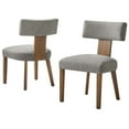 thumbnail image 1 of Side Dining Chair, Set of 2, Grey Gray, Fabric, Kitchen Cafe Bistro Hospitality Restaurant, Modern Contemporary HB36867, 1 of 11