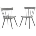 thumbnail image 1 of Side Dining Chair, Set of 2, Grey Gray, Wood, Modern Contemporary Farmhouse Coastal, Kitchen Room Cafe Bistro Restaurant Hospitality, 1 of 10