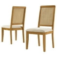 thumbnail image 1 of Side Dining Chair, Set of 2, Natural Beige, Fabric, Kitchen Cafe Bistro Hospitality Restaurant, Modern Contemporary HB36822, 1 of 10