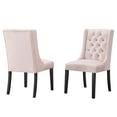 thumbnail image 1 of Side Dining Chair, Set of 2, Pink, Velvet, Modern Contemporary, Kitchen Room Cafe Bistro Restaurant Hospitality, 1 of 9