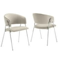 thumbnail image 1 of Side Dining Chair, Set of 2, Silver, Velvet, Bar Pub Cafe Bistro Dining Kitchen Hospitality Restaurant, Modern Contemporary, HB37472, 1 of 10