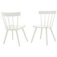 thumbnail image 1 of Side Dining Chair, Set of 2, White, Wood, Modern Contemporary Farmhouse Coastal, Kitchen Room Cafe Bistro Restaurant Hospitality, 1 of 10
