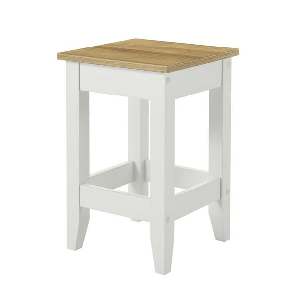 Side Dining Chair Stool, White Oak, Wood, Cottage Kitchen Cafe Bistro Hospitality Restaurant, Modern Contemporary HB36671