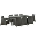 thumbnail image 1 of Side Dining Chair and Table Set, Brown White, Rattan, Wicker, Outdoor Patio Balcony Cafe Bistro Garden Hospitality Restaurant, Modern Contemporary HB32688, 1 of 7