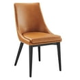 thumbnail image 1 of Side Dining Chair, Tan, Vegan Leather, Kitchen Cafe Bistro Hospitality Restaurant, Modern Contemporary HB32917, 1 of 8