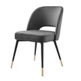 thumbnail image 1 of Side Dining Chair, Velvet, Dark Grey Gray, Modern Contemporary Urban Design, Kitchen Room Cafe Bistro Restaurant Hospitality, 1 of 8