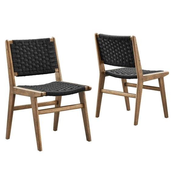 Side Dining Chair, Walnutt Black, Wood, Kitchen Cafe Bistro Hospitality Restaurant, Modern Contemporary HB36101