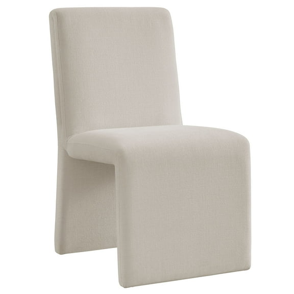 Side Dining Chair, White, Fabric, Bar Pub Cafe Bistro Dining Kitchen Hospitality Restaurant, Modern Contemporary, HB37774