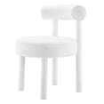 thumbnail image 1 of Side Dining Chair, White, Velvet, Kitchen Cafe Bistro Hospitality Restaurant, Modern Boutique HB34837, 1 of 9