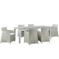 thumbnail image 1 of Side Dining Chair and Table Set, White, Rattan, Wicker, Outdoor Patio Balcony Cafe Bistro Garden Hospitality Restaurant, Modern Contemporary HB32685, 1 of 7