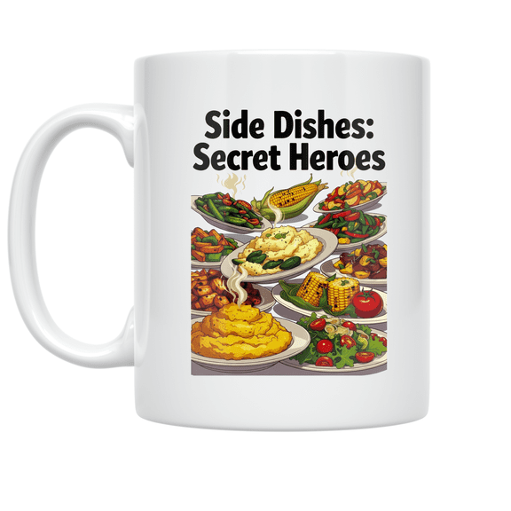 Side Dishes: Secret Heroes - Culinary Enthusiast - 11 oz Ceramic Coffee Mug