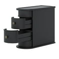 thumbnail image 1 of Side End Table, C Black Frame, Silver Metal Knobs 2 Drawer, 24 Inch, 1 of 5