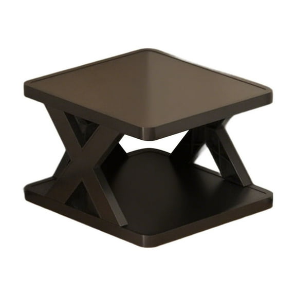 Side End Table, Modern End Table with Storage Shelf, X-Design Side Table Living Room, Foldable Shoe Rack for Closet, Bedroom, 9.45*10.24*6.89In