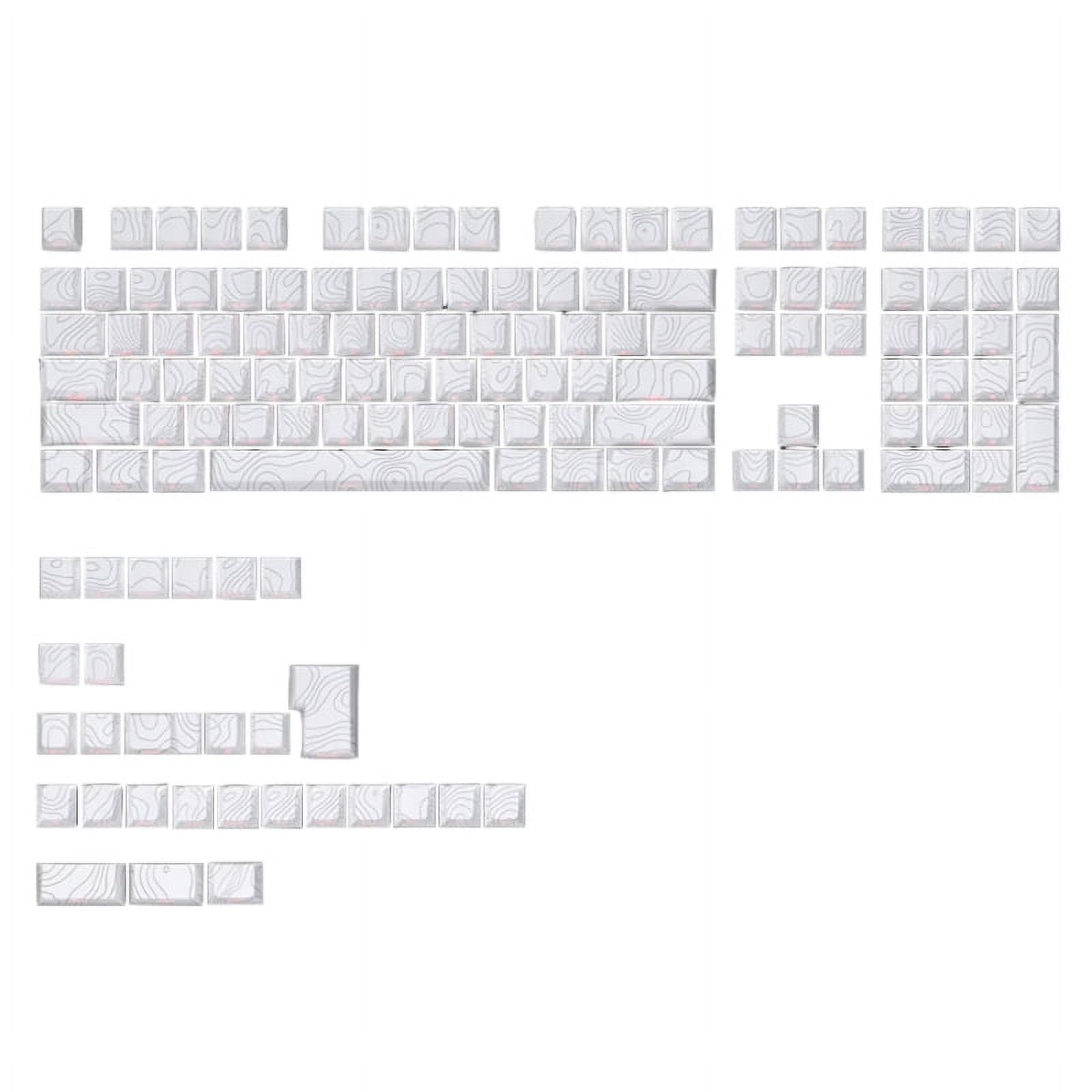 Side Engraved PBT Keycaps 136 Keys Keycap Set Cherry Height with Backlights Line Engravings for Mechanical Keyboards
