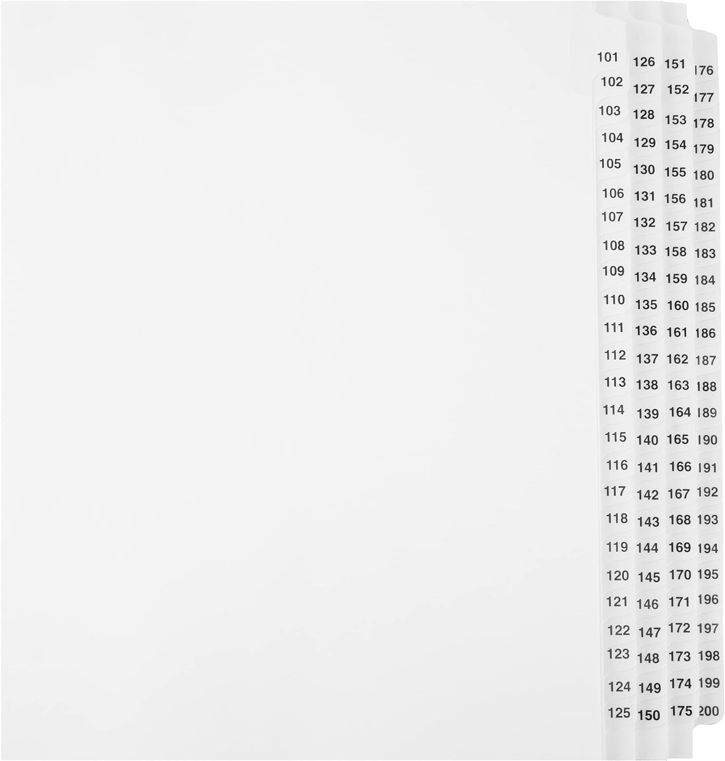 Side Exhibit Tabs 101-200