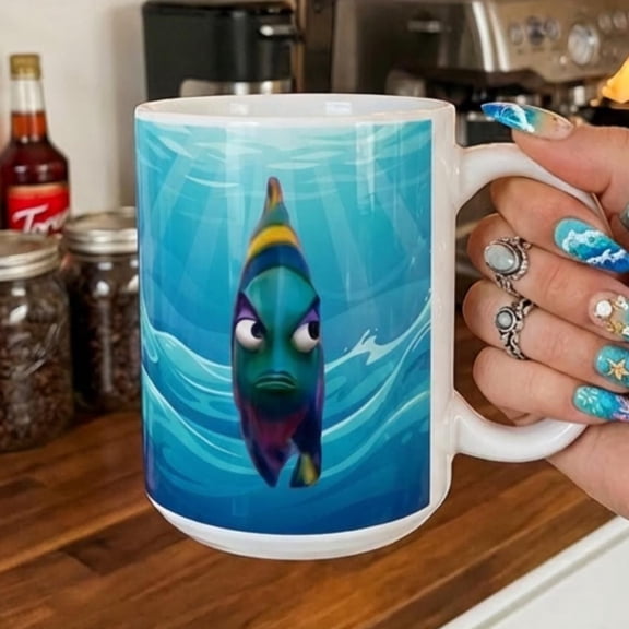Side Eye Fish Meme Coffee Mug Funny Mug Gift for Friends amp Family