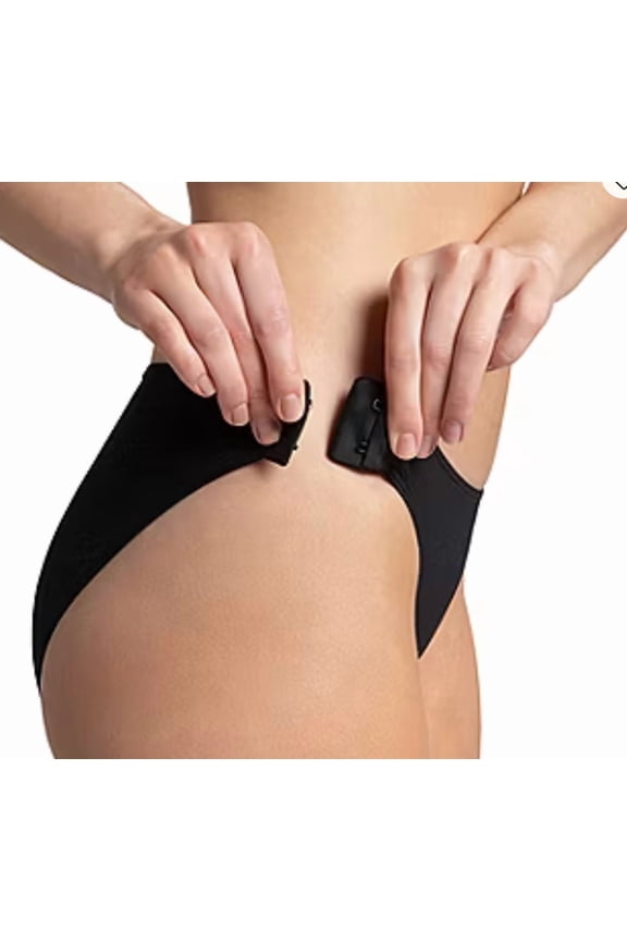 Side-Fastening High Waist Briefs 2-Pack Beige/Black; XL