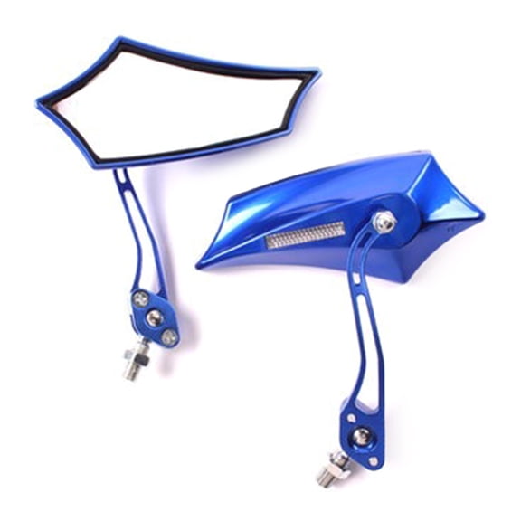 Side Glass, Motorcycle Rear View Glasses for Bike Scooters Handlebar Mount Clamp, Side Rearview Glass