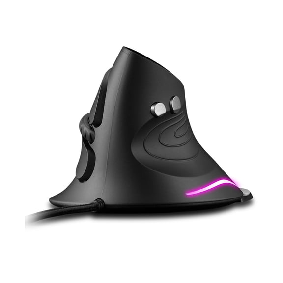 Side Grip Ergonomic Corded USB Optical Design, Detachable Extended Hand Support, Programmable Buttons and DPI Control for Daily Computer Tasks