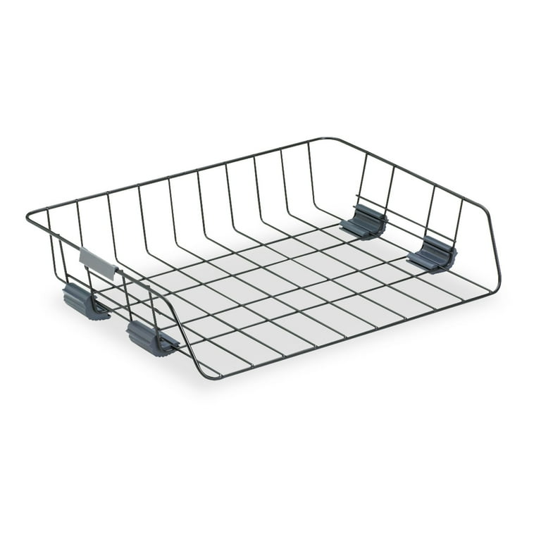 Side-Load Wire Stacking Letter Tray, 1 Section, Letter Size Files, 13.38 Side-Load Wire Stacking Letter Tray, 1 Section, Letter Size Files, 13.38