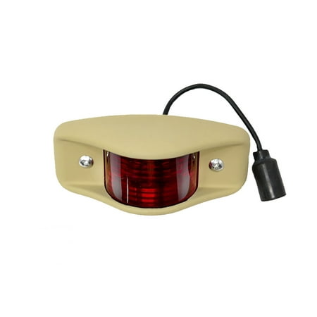 Side Marker Clearance Light, 24v Tan Body Red Lens, LED, for Military Vehicles including Humvee