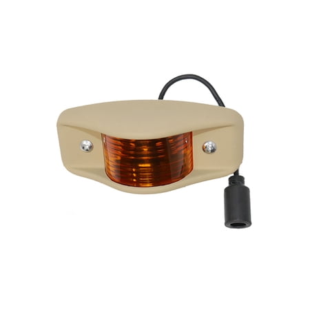 Side Marker Clearance Light Tan Housing + Amber Lens- 24v LED, Compatible with All Military Vehicles Including Humvee Hummer H-1